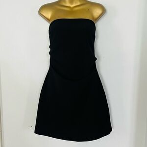 Zara Elegant Black Strapless cocktail mini Dress new